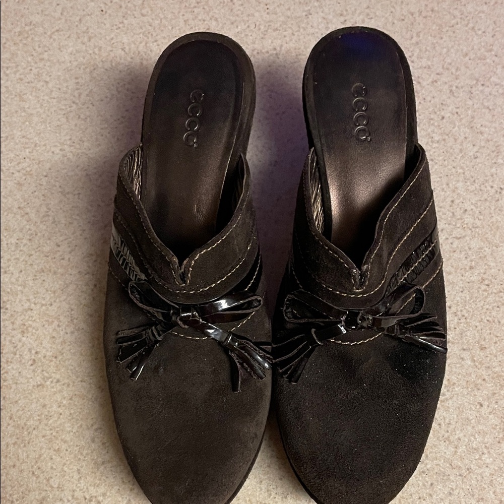 Women's Brown Suede Shoes With Tassels Size 38